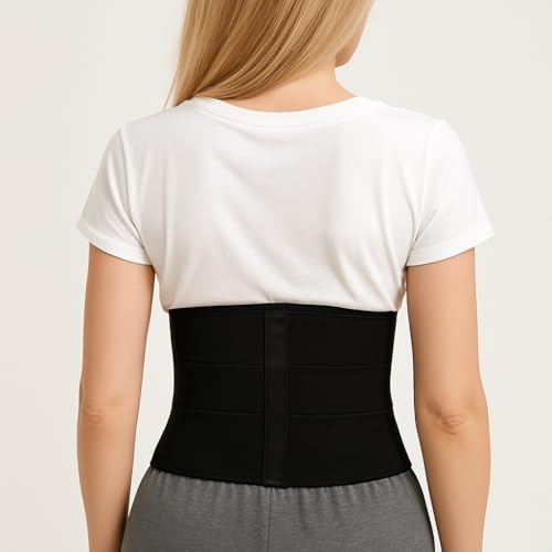 PLETHEON Abdominal Belt for Men & Women – Post Surgery & Postpartum Recovery Support – Adjustable Compression Belt for Tummy, Waist & Back Pain Relief (Free Size) (Black, One Size, ABDOMINAL BELT) - Image 4