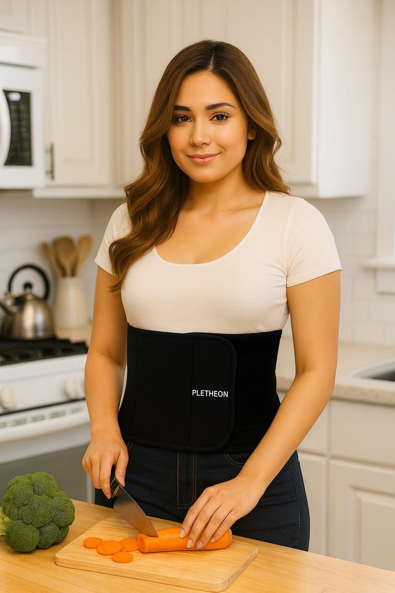 PLETHEON Abdominal Belt for Men & Women – Post Surgery & Postpartum Recovery Support – Adjustable Compression Belt for Tummy, Waist & Back Pain Relief (Free Size) (Black, One Size, ABDOMINAL BELT) - Image 2