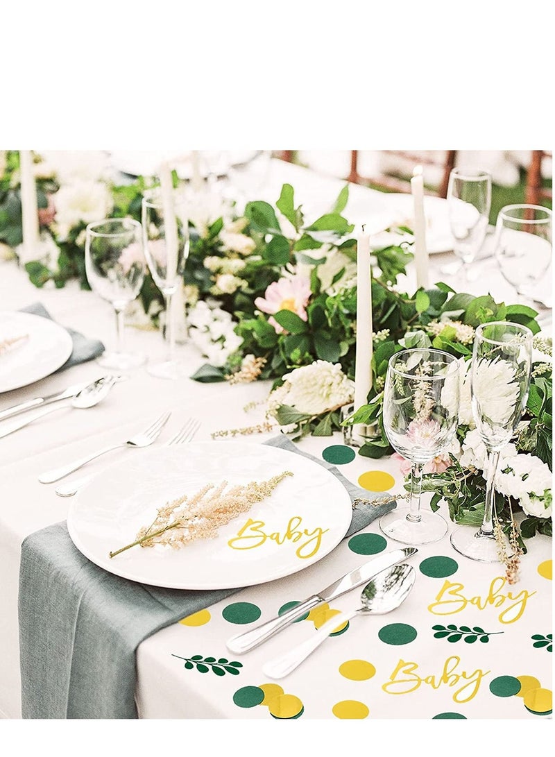 Captaintech Baby Shower Confetti Greenery Confetti Decor with Eucalyptus Scatter Hexagonal Style Girl Boy Gender Reveal Wedding Anniversary Wedding  Birthday Party Decoration 400PCS - Image 4