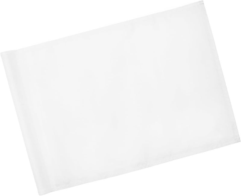 KINGTOP Golf Flag 20x14 Inch - Plain White, 420D Nylon, Tube Inserted - Standard Putting Green Flags for Backyard Practice, Golf Courses, Country Club, 1-Pack - Image 1