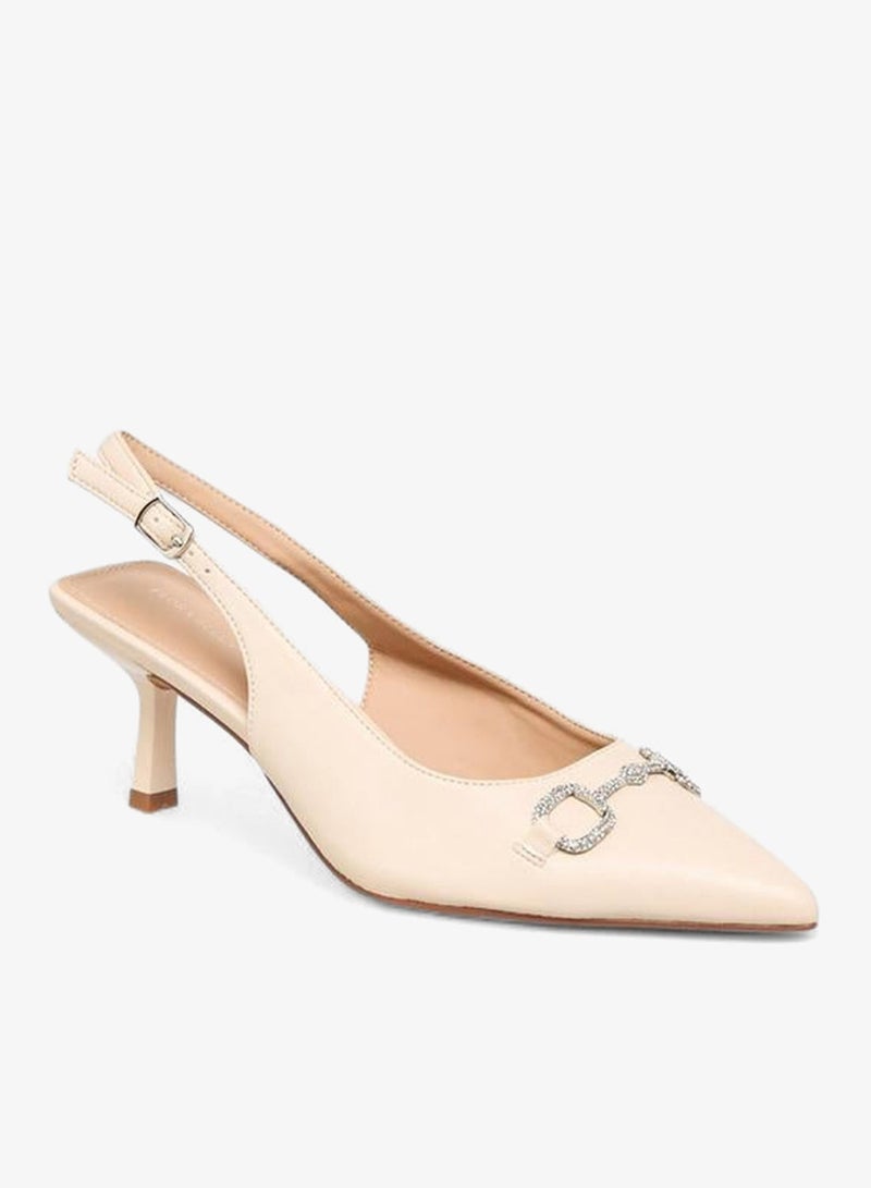 Flora Bella By Shoexpress Women Embellished Kitten Heel Shoes - Image 2