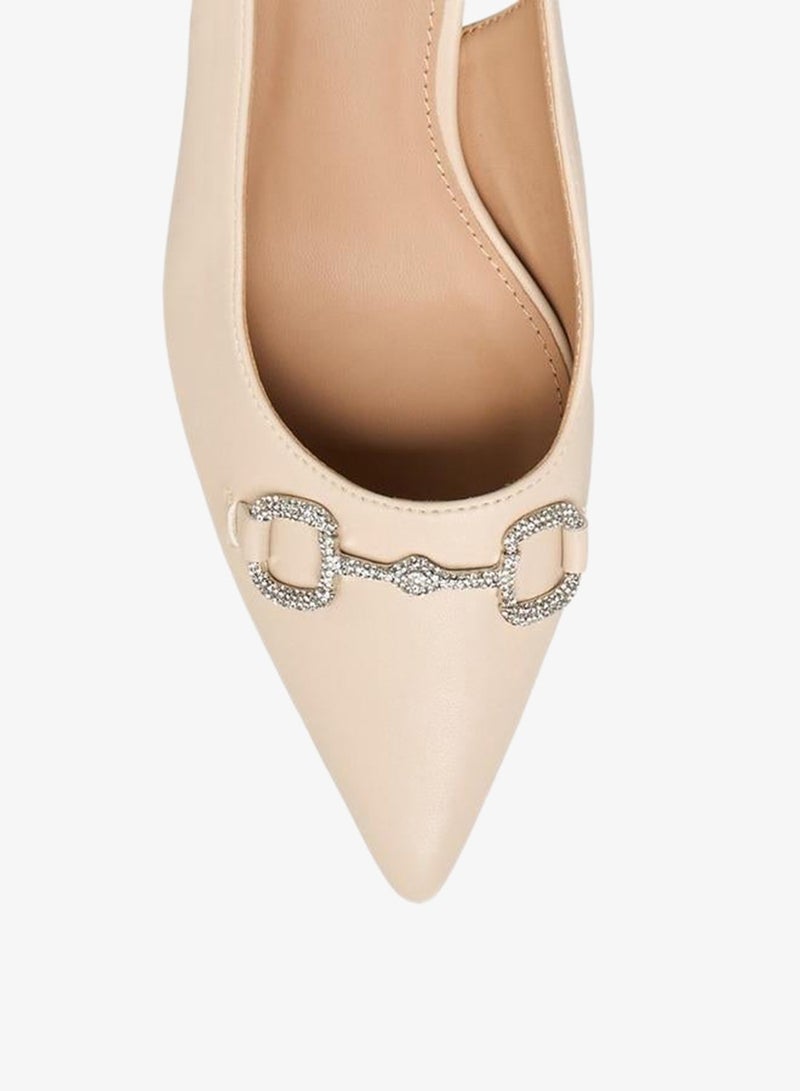 Flora Bella By Shoexpress Women Embellished Kitten Heel Shoes - Image 4