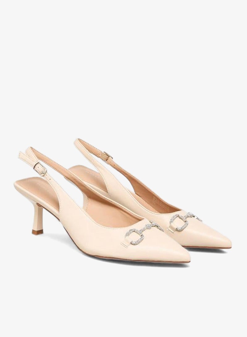 Flora Bella By Shoexpress Women Embellished Kitten Heel Shoes - Image 1