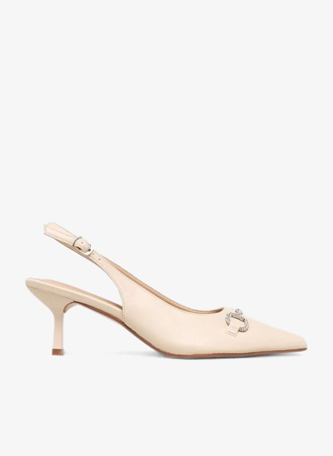 Flora Bella By Shoexpress Women Embellished Kitten Heel Shoes - Image 3