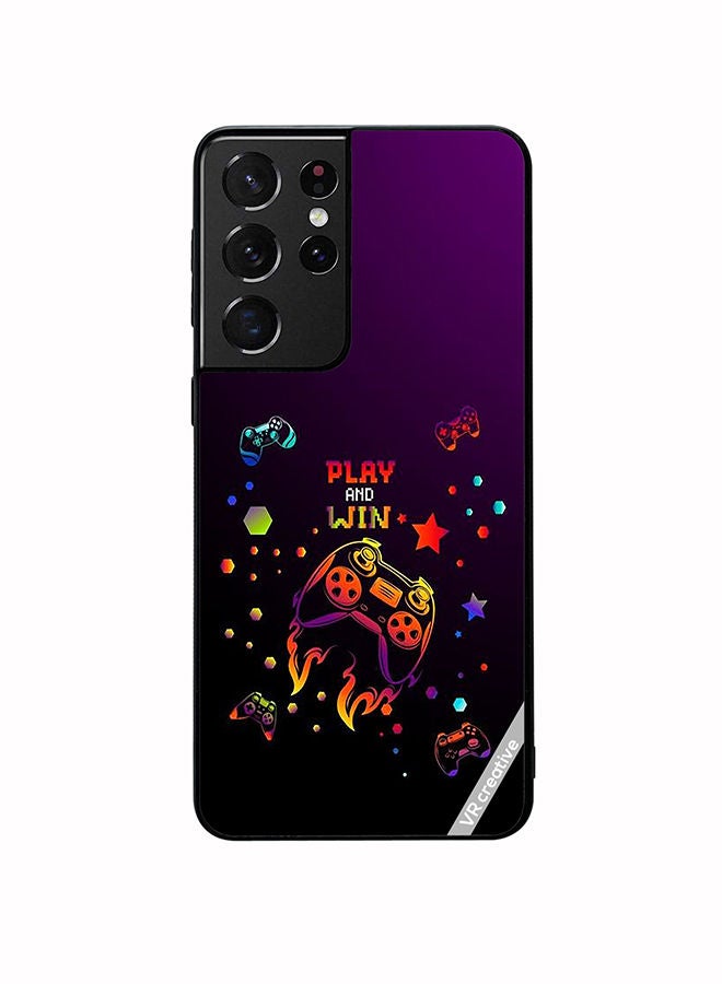 VR CREATIVE Protective Case Cover For Samsung Galaxy S21 Ultra 5G Play And Win Design Multicolour - Image 1
