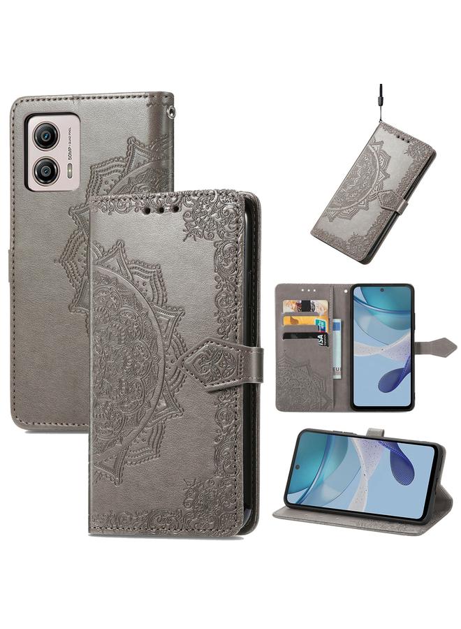 S-TOP Case For Motorola Moto G53 5G Mandala Flower Embossed Horizontal Flip Leather Phone Case - Image 1