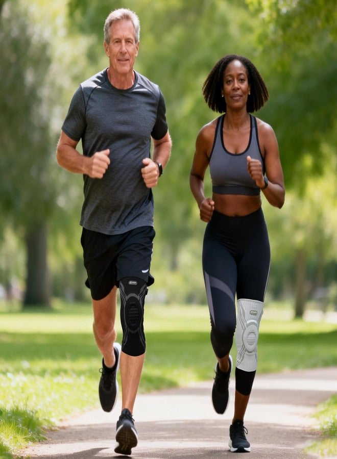Kuangmi Smart Knee Brace with Adjustable Compression Knob & Micro-Adjustable Support for Perfect Fit, Arthritis Pain Relief, Meniscus Tear Recovery, Joint Stability for Sports & Daily Use,WRXL - Image 5