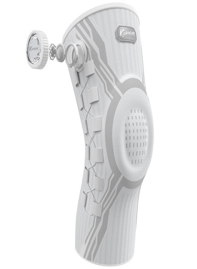 Kuangmi Smart Knee Brace with Adjustable Compression Knob & Micro-Adjustable Support for Perfect Fit, Arthritis Pain Relief, Meniscus Tear Recovery, Joint Stability for Sports & Daily Use,WRXL - Image 1