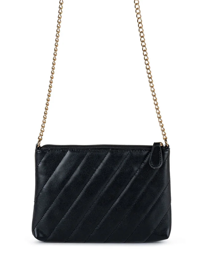 Vincci Women Quilted Shoulder Bag With Chain detail