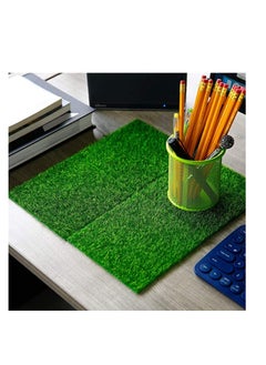 ماركة غير محددة Fairy Garden Grass Artificial Garden Grass, 6 x 6 Inches Miniature Life-Like Fairy Artificial Craft Grass for Dollhouse Ornament Micro Landscape Artificial Moss Grass DIY Grass Decoration 6 Pack  - Image 3