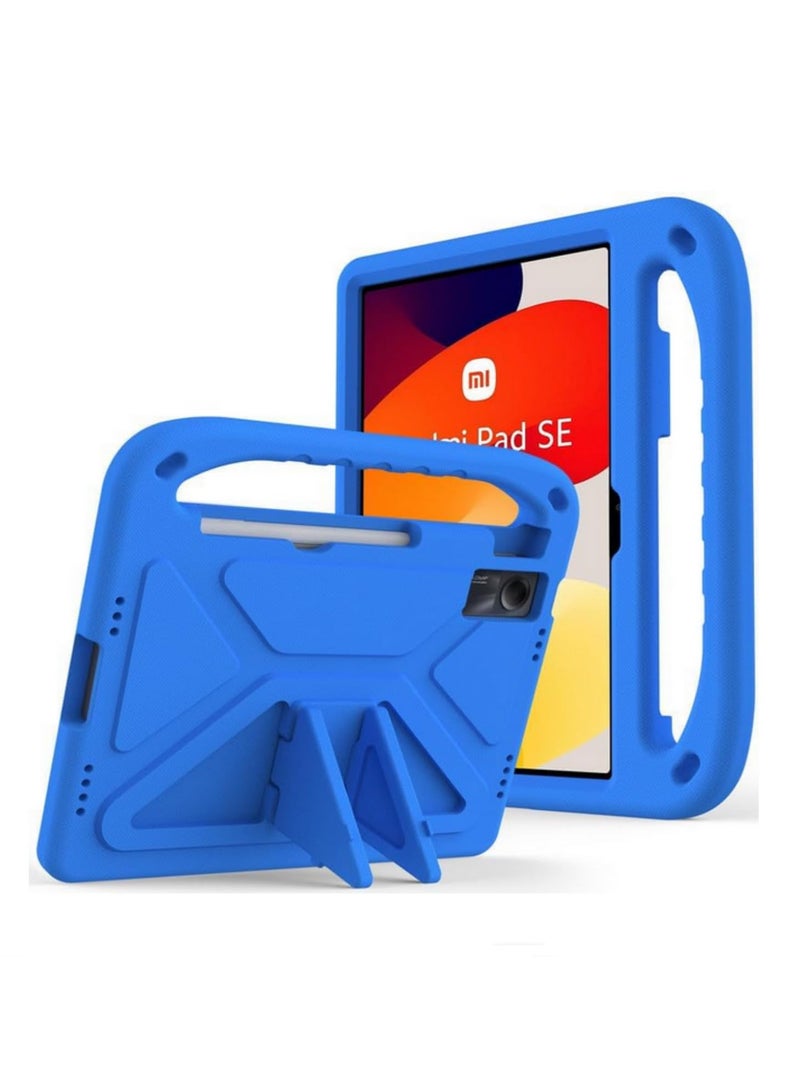 1 قطعة لحالة شاومي ريدمي باد SE 11 بوصة 2023 المضادة للصدمات - غطاء خفيف الوزن ومتين من رغوة EVA مع حامل مقبض - حماية صديقة للأطفال لتغطية أجهزة اللوحي للأطفال - أزرق - Image 1