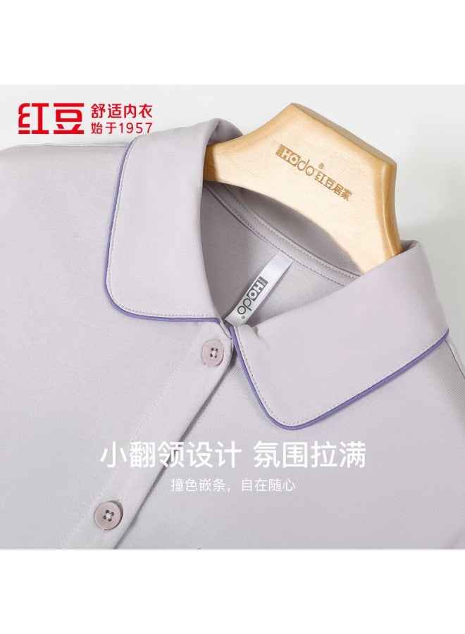 Hodo 7a Antibacterial Pure Cotton Loose Fit Long Sleeve Spring Autumn Women's Pajamas Suitable For Outdoor Wear