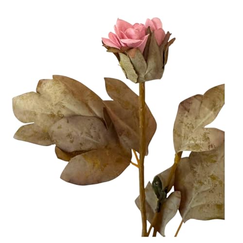 Fox & Fern Artificial Dahlia Flower Stick with 2 Flower, One Bud and Leaves (Pack of 1) | Ornamental Stick Best for Gifting, Party, Home Decor (Ht. 68CM) GAAFRD-68P (Pink) - Image 2