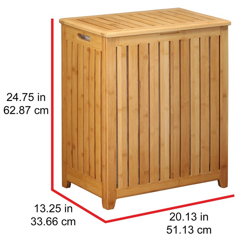 Oceanstar Spa-Style Bamboo Laundry Hamper - Image 4