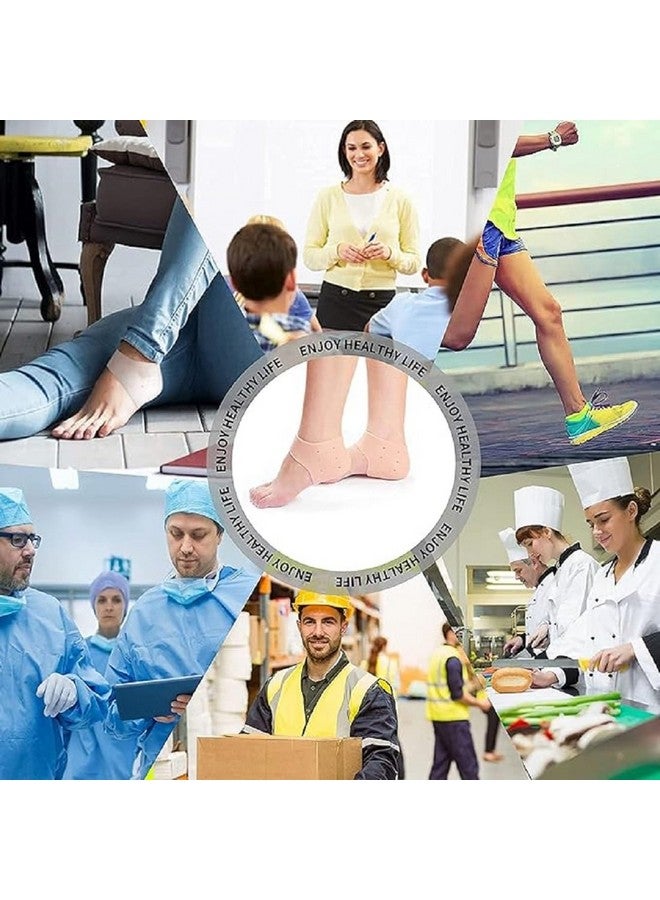 MauneHub MauneHub Silicone Gel Heel Pad Socks For Heel Swelling Pain Relief,Dry Hard Cracked Heels Repair Cream Foot Care Ankle Support Cushion For Women - Image 2