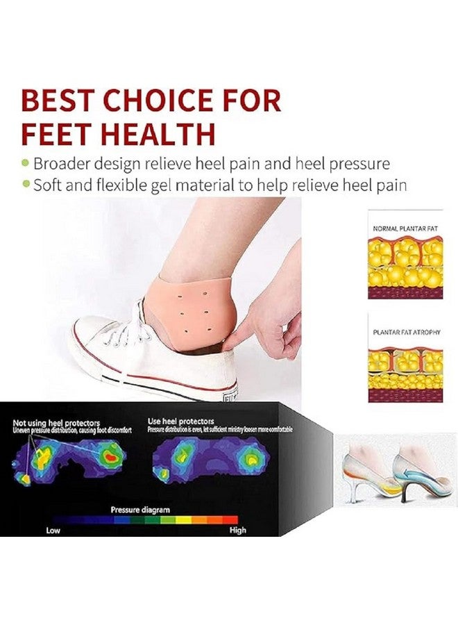 MauneHub MauneHub Silicone Gel Heel Pad Socks For Heel Swelling Pain Relief,Dry Hard Cracked Heels Repair Cream Foot Care Ankle Support Cushion For Women - Image 3