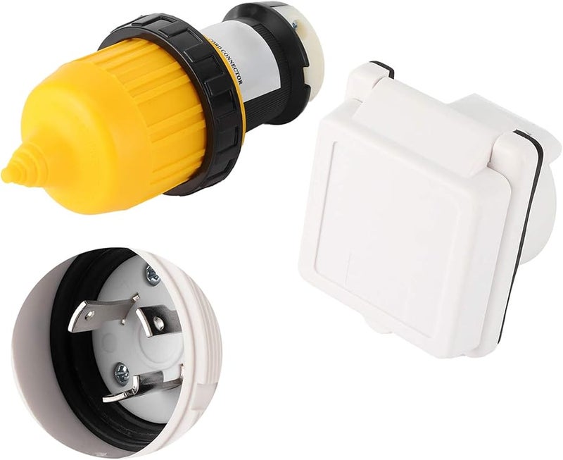 Astibym 30 AMP 3PCS RV Power Inlet Kit Twist Lock US Plug Waterproof Cover - Image 5