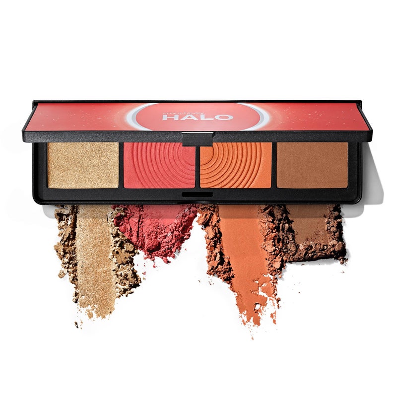 Smashbox Halo Sculpt Glow Face Palette Vitamin E Long Lasting Contour Highlighter 055 Ounce Coral Saturation - Image 2