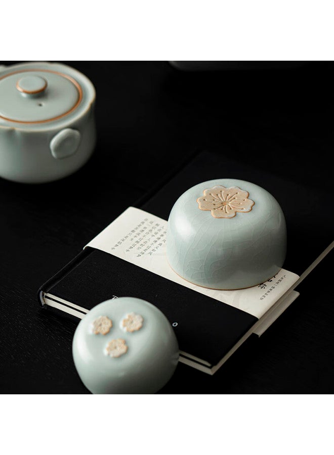 Tangfeng Li Guilian Ru Kiln Travel Tea Set High-end Portable Quick Cup Song Yunhan Xiang Travel Tea Set Gift Box - Image 4