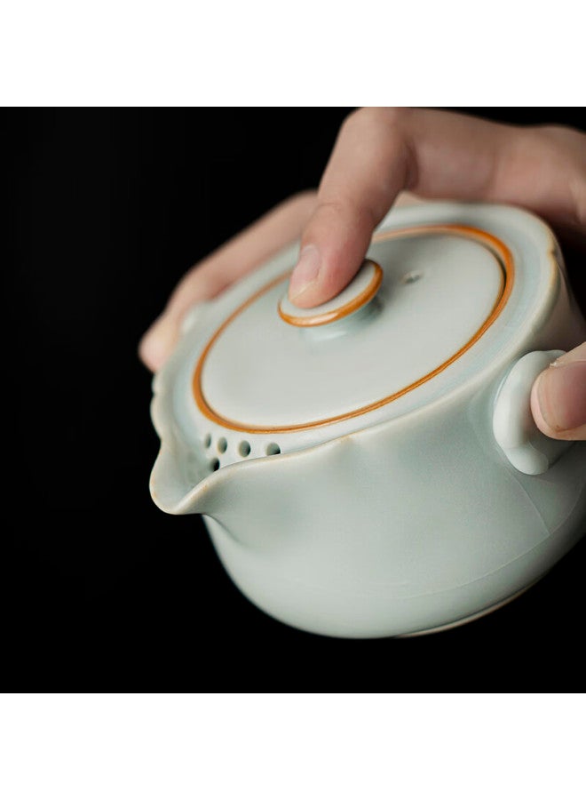 Tangfeng Li Guilian Ru Kiln Travel Tea Set High-end Portable Quick Cup Song Yunhan Xiang Travel Tea Set Gift Box - Image 3