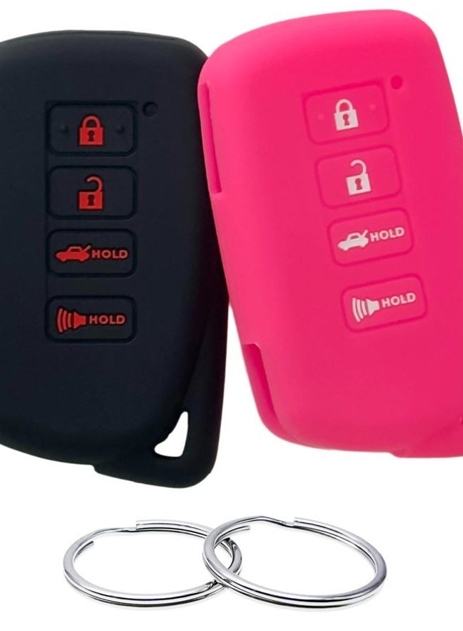 REPROTECTING Silicone Rubber Key Fob Cover Compatible with 2013-2021 Lexus ES300h ES350 GS350 GS450h IS200t IS300 IS350 LX570 NX200t NX300h RC350 RX350 RX450h HYQ14FBA - Image 1