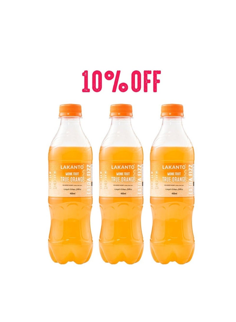 لاكانتو برتقال نقي مُحلى طبيعيًا بفاكهة المونكفروت – 3 زجاجات - Image 1