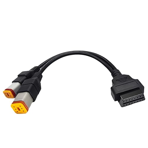 PARANNIC Obd2 Diagnostic Cable for Harley 4pin 6pin 2 in 1 Motorcycle OBD Scanner Adapter OBD2 Connector Work with Motorcycle Diagnostic Tool Scanner 16 Pin to 4 Pin 6 Pin Fits for Harley Davidson Scan Tool - Image 1