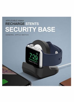 KASTWAVE Charging Stand for Apple Watch,Compatible with Series 7/6/SE/5/4/3/2/1 (45mm, 44mm, 42mm, 41mm, 40mm, 38mm), Nightstand Mode-Black  - Image 2