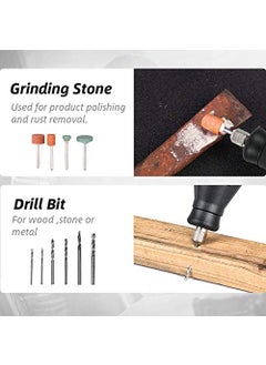 Digital Craft Digital Craft Mini Drill 130W Electric Drill Grinder Engraver Pen Grinder Mini Drill Electric Rotary Tool Grinding Machine 105Pc Multi Rotary Tool Accessories Set Grinding Polishing Rotating Kits  - Image 3