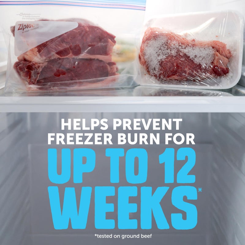Ziploc Half Gallon Food Storage Freezer Bags, Easy Open and Close, 40 Bags Total - Image 2