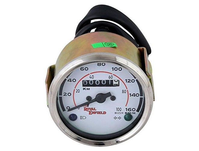 Spedy White Stylish Speedo Meter 0-160 km for Royal Enfield Electra 4S - Image 2