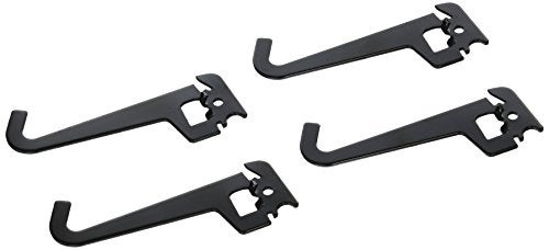 Wall Control 3-1/2in Reach Curved Tip Slotted Hook Pack - Slotted Metal Pegboard Hooks Pegboard and Slotted Tool Board - Black - Image 2