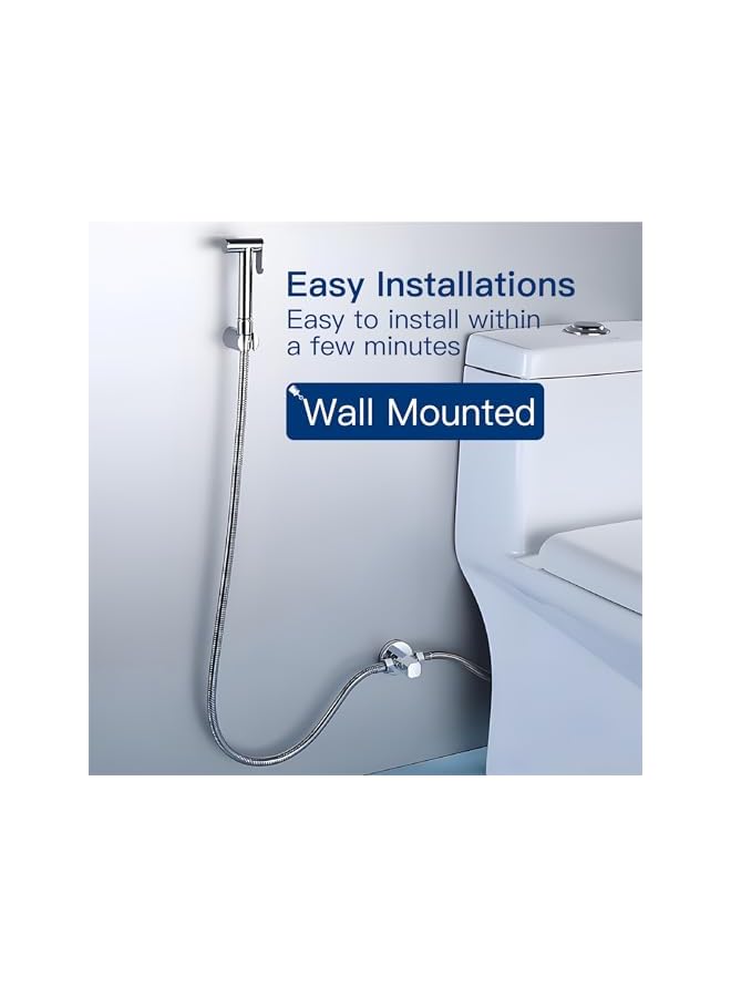 The Bros Handheld Bidet Sprayer,The Bros Washing Toilet Sprayer Baby Cloth Diaper Bathroom Sprayer Toilet Water Spray with 1.2 Meters Hose for Pet, Baby and Personal Cleaning - Image 4