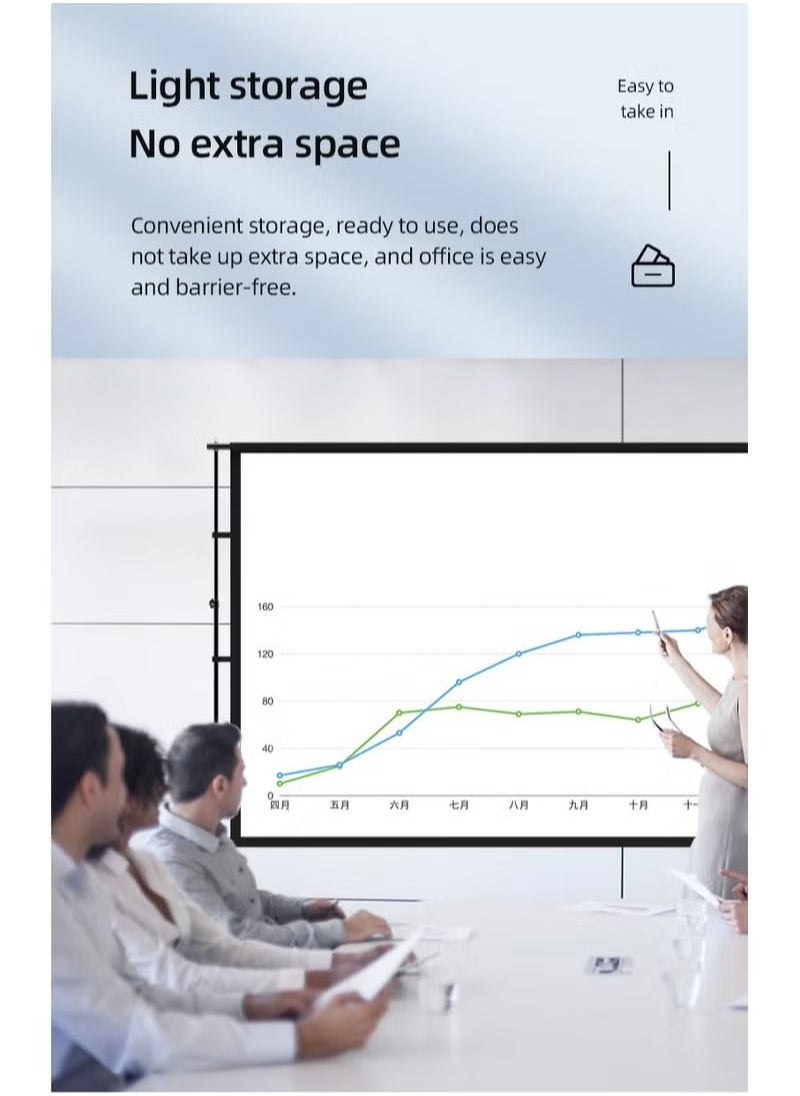 XiuWoo - 150 inch 16:9 Outdoor and Indoor Portable Projector Screen with 2.6M High Tripod Stands - Image 1