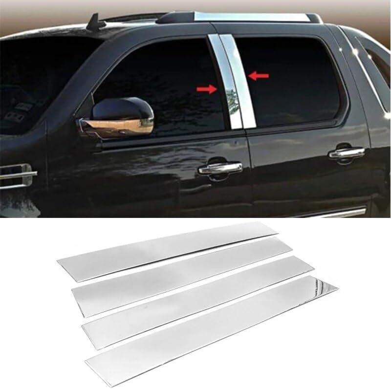 QASULER Chrome Pillar Posts for Cadillac Escalade - Image 5