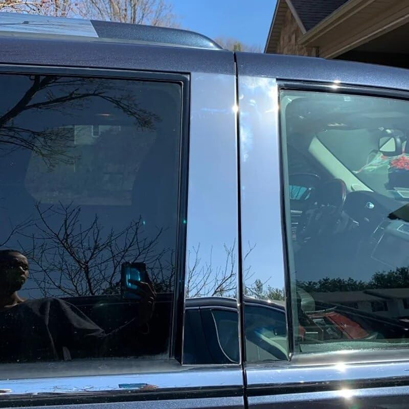 QASULER Chrome Pillar Posts for Cadillac Escalade - Image 4