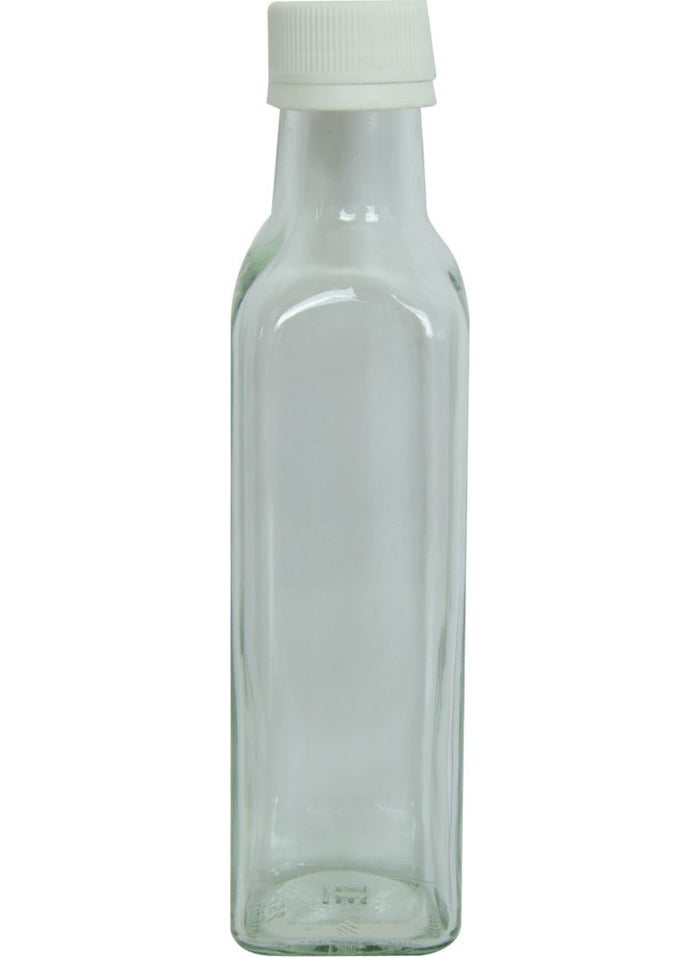 LokmanAVM Empty Lockable Capped Glass Bottle Transparent Color 250 cc  - Image 1