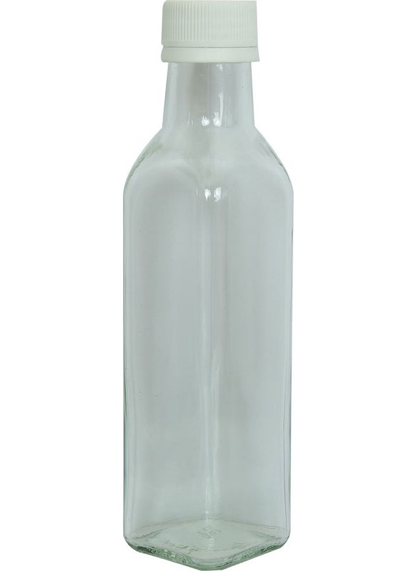 LokmanAVM Empty Lockable Capped Glass Bottle Transparent Color 250 cc  - Image 2