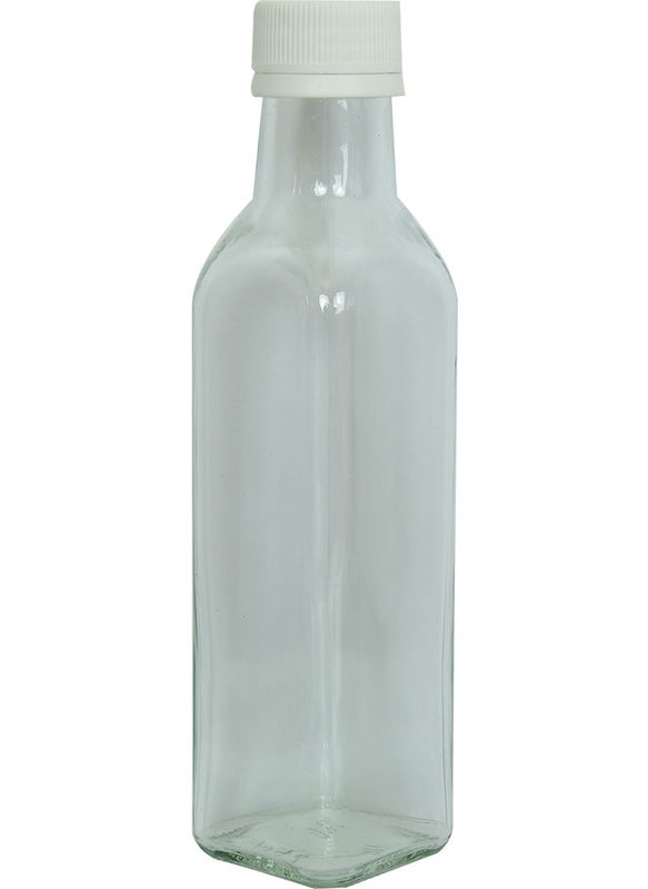 LokmanAVM Empty Lockable Capped Glass Bottle Transparent Color 250 cc  - Image 3