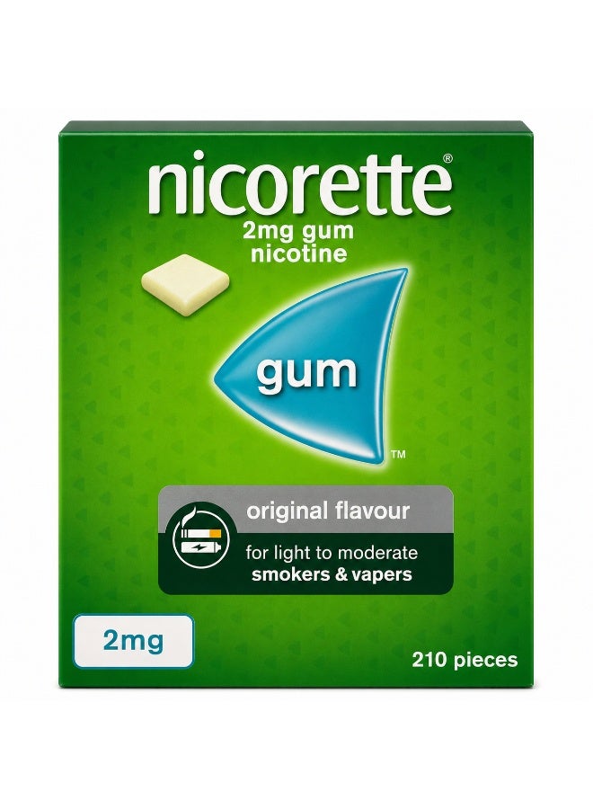 nicorette Nicotine Gum Original Flavour 2 Mg 210 Pieces - Image 1