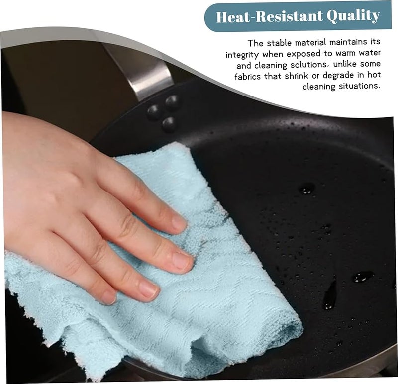 Wathet Color Reusable Paper Towels Roll 30 Pack Microfiber Cleaning Cloths Eco Friendly - Image 3