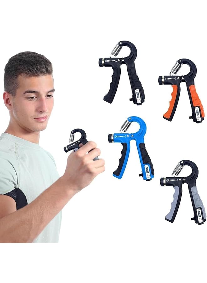 SportQ Hand Grip Strengthener Forearm Hand Exerciser Adjustable Resistance 22 132 lbs (10 60 kg) Ideal for Athletes and Hand Rehabilitation Exercises(Blue)