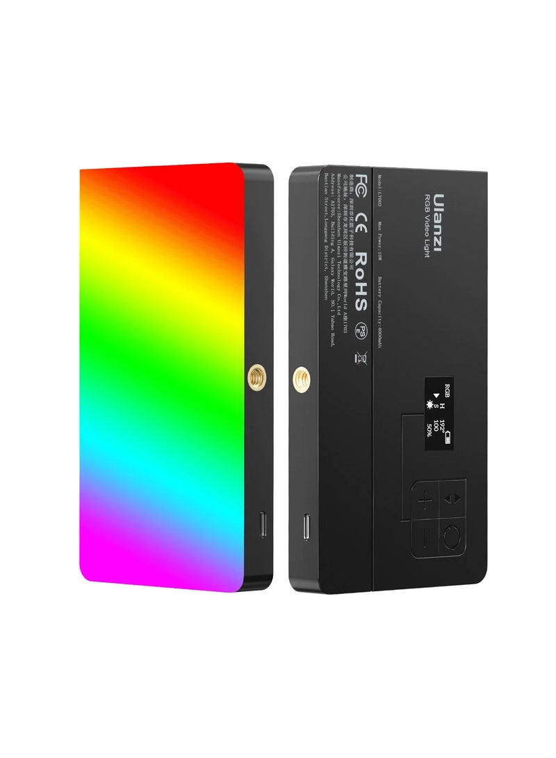 Ulanzi ULANZI LT002 / PL-01 RGB LED Video Light – Compact Rechargeable Pocket Light with Full Color Range, Adjustable Brightness, Magnetic Mount & LCD Display – for Vlogging, Photography, Reels  - Image 1