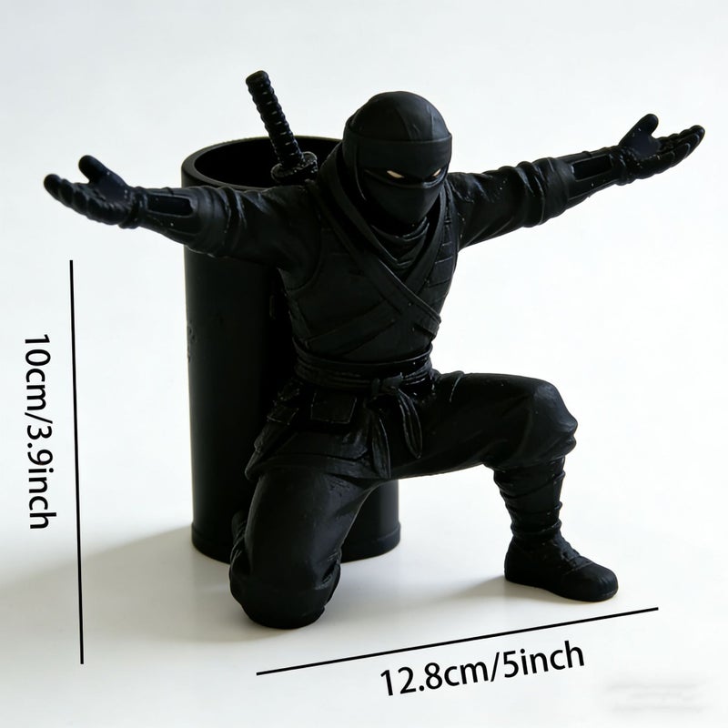 Ninja Pen Holder Desktop Organizer Figure Multifunctional Pen Stand Decoration Max 5.04 Inch - Image 5