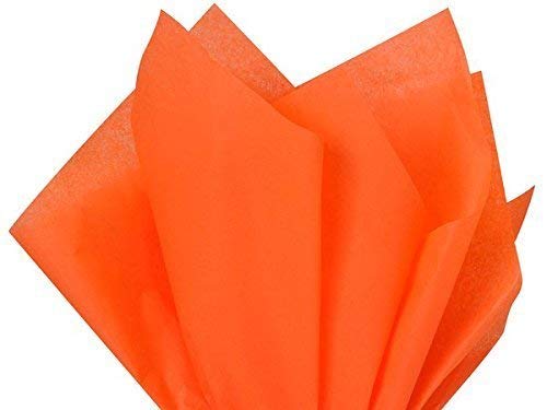 3A Featuretail Tissue Paper/Non Woven Fabric for Gift/Flowers Making and Bouquet Wrapping 24 Inch x 28 Inch (Orange Tissue, 40 Sheets)