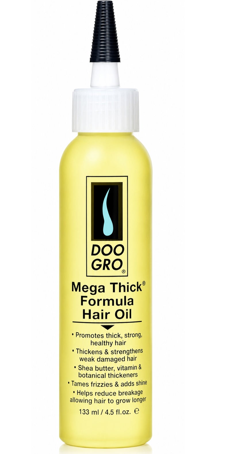 DOO GRO Mega Thick Formula Hair Oil 133ml | Thickens Weak Damaged Hair | Helps Reduce Breakage | Nourishes Scalp & Hair | Suitable for Relaxed, Braided & Color-Treated Hair
