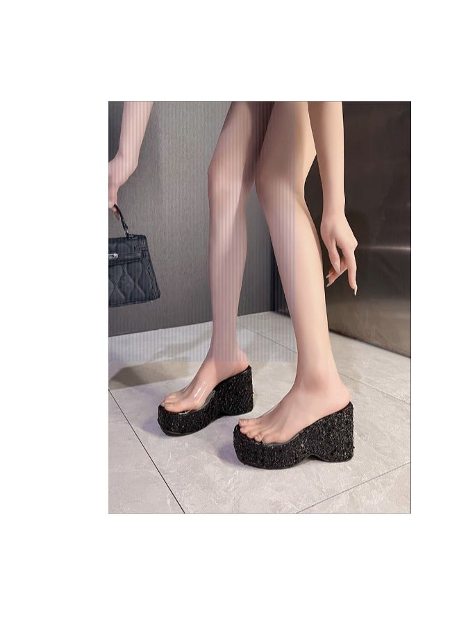 Ladies' Serpentine Wrapped Diamond High Heels - Image 1