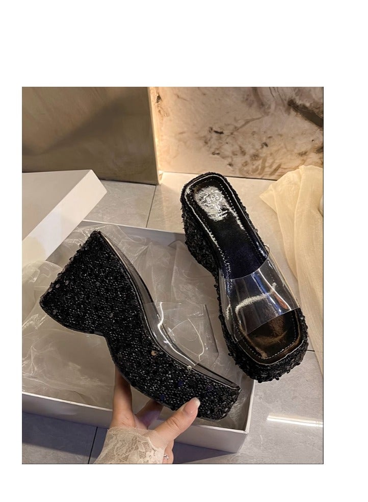 Ladies' Serpentine Wrapped Diamond High Heels - Image 2