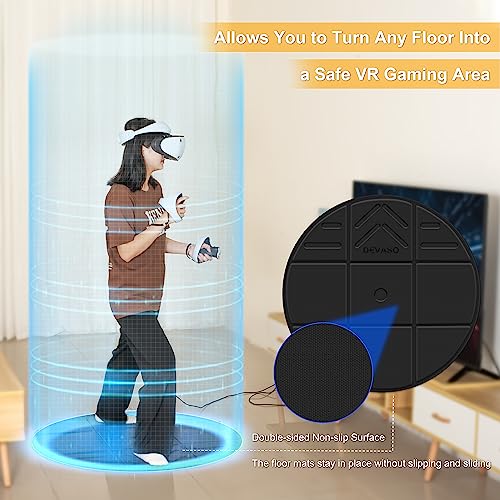 DEVASO Foldable VR Mat for Meta Quest 3S/Quest 3, Round Anti Fatigue Large Mat, Anti-slip and Comfortable Floor Mat, Premium Game Accessories Compatible with PSVR2, Oculus Quest 2/Pro/Apple Vision Pro - Image 3