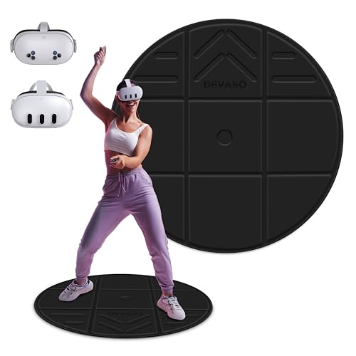DEVASO Foldable VR Mat for Meta Quest 3S/Quest 3, Round Anti Fatigue Large Mat, Anti-slip and Comfortable Floor Mat, Premium Game Accessories Compatible with PSVR2, Oculus Quest 2/Pro/Apple Vision Pro - Image 1